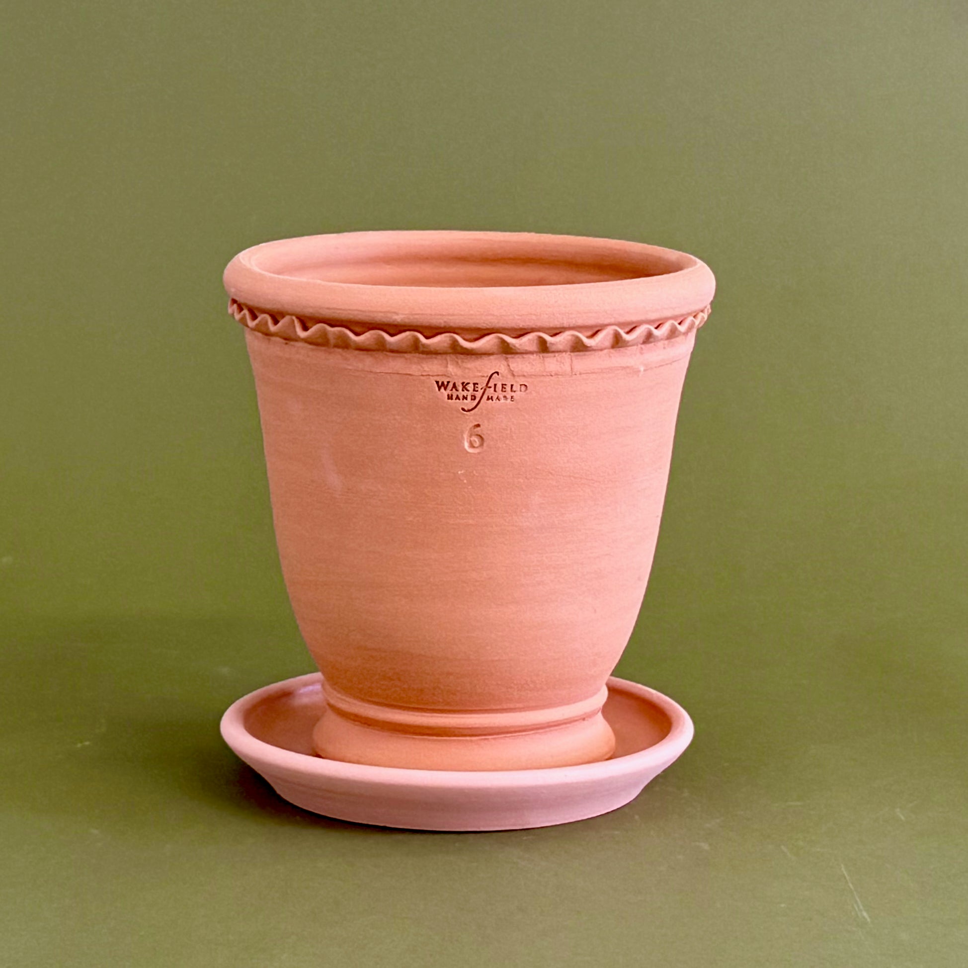 Cornish Rim Pedestal Foot Urn with Saucer